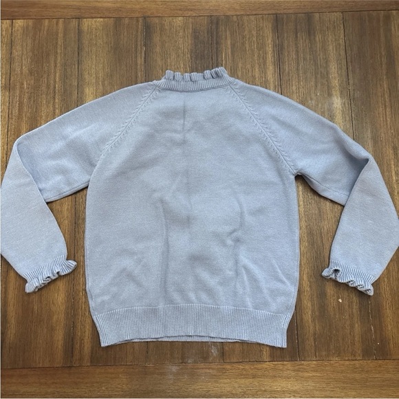 "BTFBM" Women's Ruffled Sweater-Blue-Small - Picture 9 of 11